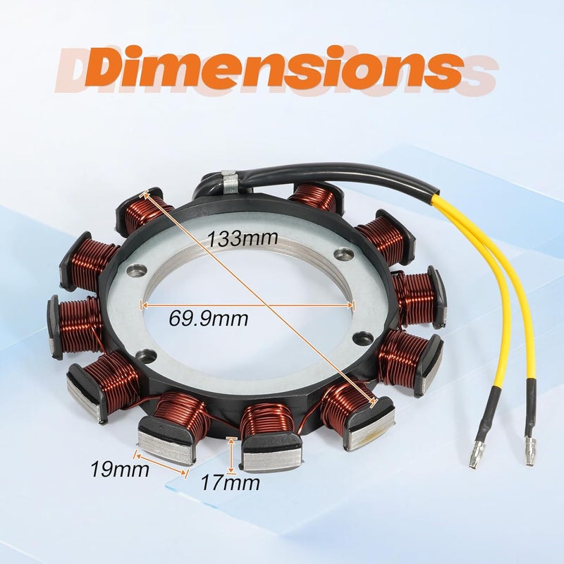 Dilomber Stator Coil 59031-2097 Stator Coil Fits for Kawasaki KAF300 Mule 500 1993-1996, Mule 520 2000-2001, Mule 550 1997-2004, Engine Stator coil - Image 2